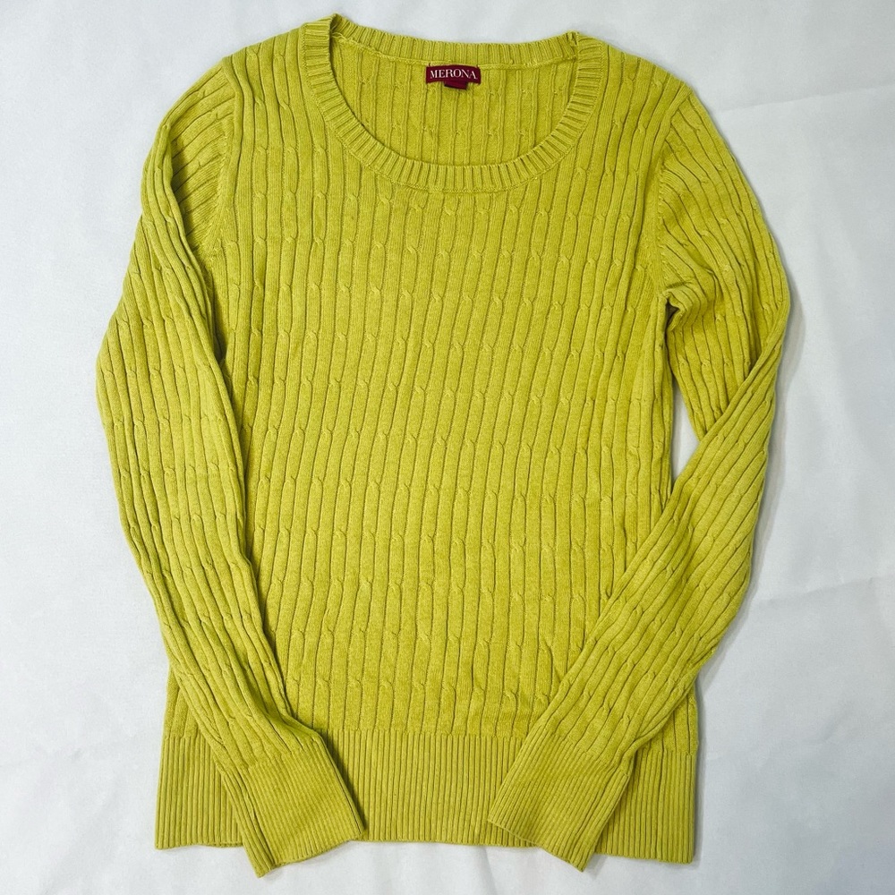 Merona Mustard green  knitted sweater